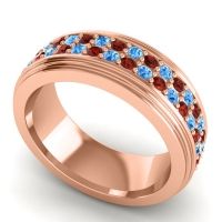 Men's Prong-Set Double Row 8mm Band