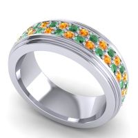 Men's Prong-Set Double Row 8mm Band