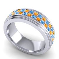 Men's Prong-Set Double Row 8mm Band