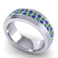 Men's Prong-Set Double Row 8mm Band