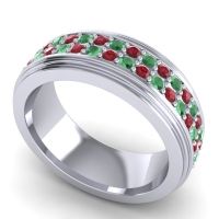 Men's Prong-Set Double Row 8mm Band