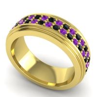 Men's Prong-Set Double Row 8mm Band