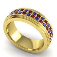 Men's Prong-Set Double Row 8mm Band