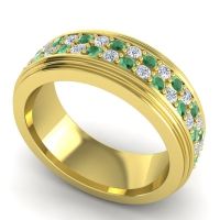 Men's Prong-Set Double Row 8mm Band