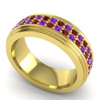 Men's Prong-Set Double Row 8mm Band