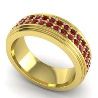 Men's Prong-Set Double Row 8mm Band