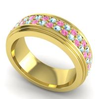 Men's Prong-Set Double Row 8mm Band