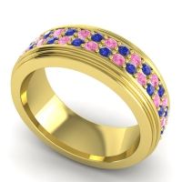 Men's Prong-Set Double Row 8mm Band