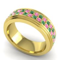 Men's Prong-Set Double Row 8mm Band