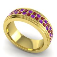 Men's Prong-Set Double Row 8mm Band