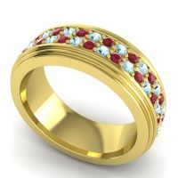 Men's Prong-Set Double Row 8mm Band