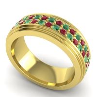 Men's Prong-Set Double Row 8mm Band