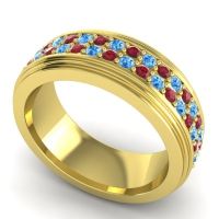 Men's Prong-Set Double Row 8mm Band