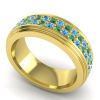 Men's Prong-Set Double Row 8mm Band