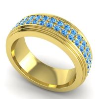 Men's Prong-Set Double Row 8mm Band
