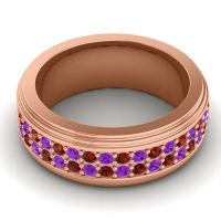 Men's Prong-Set Double Row 8mm Band