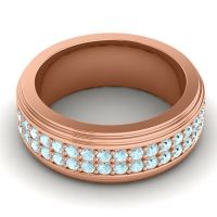 Men's Prong-Set Double Row 8mm Band