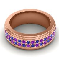 Men's Prong-Set Double Row 8mm Band