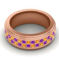 Men's Prong-Set Double Row 8mm Band