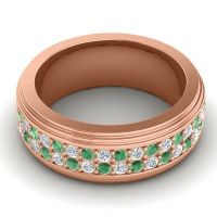 Men's Prong-Set Double Row 8mm Band