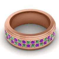 Men's Prong-Set Double Row 8mm Band