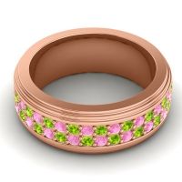 Men's Prong-Set Double Row 8mm Band