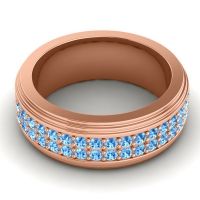 Men's Prong-Set Double Row 8mm Band
