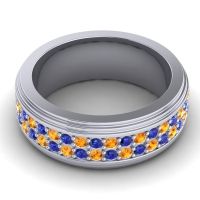 Men's Prong-Set Double Row 8mm Band
