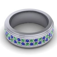 Men's Prong-Set Double Row 8mm Band