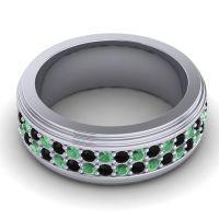 Men's Prong-Set Double Row 8mm Band