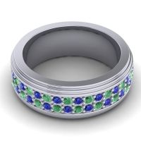 Men's Prong-Set Double Row 8mm Band