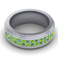 Men's Prong-Set Double Row 8mm Band