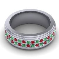 Men's Prong-Set Double Row 8mm Band