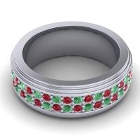 Men's Prong-Set Double Row 8mm Band