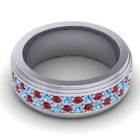 Men's Prong-Set Double Row 8mm Band