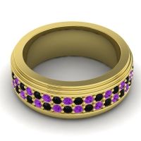 Men's Prong-Set Double Row 8mm Band