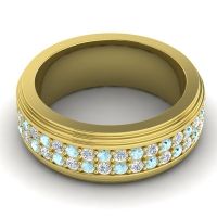 Men's Prong-Set Double Row 8mm Band