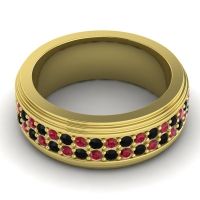 Men's Prong-Set Double Row 8mm Band