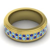 Men's Prong-Set Double Row 8mm Band