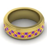 Men's Prong-Set Double Row 8mm Band