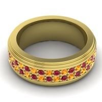 Men's Prong-Set Double Row 8mm Band