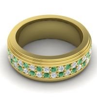 Men's Prong-Set Double Row 8mm Band