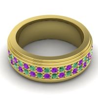 Men's Prong-Set Double Row 8mm Band