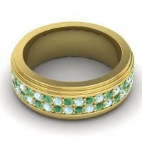 Men's Prong-Set Double Row 8mm Band