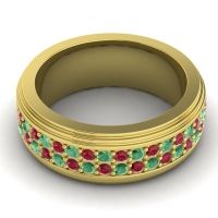 Men's Prong-Set Double Row 8mm Band