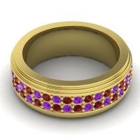 Men's Prong-Set Double Row 8mm Band