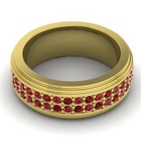 Men's Prong-Set Double Row 8mm Band