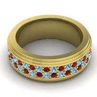 Men's Prong-Set Double Row 8mm Band