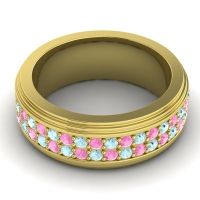Men's Prong-Set Double Row 8mm Band