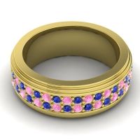 Men's Prong-Set Double Row 8mm Band